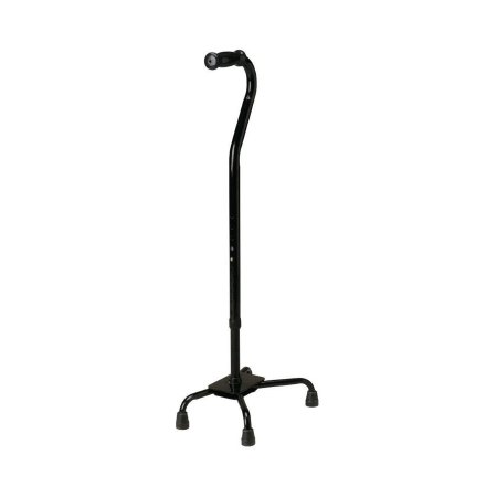 Medline - Small Base Quad Cane Steel 29 to 38 Inch Height Black - MDS86222XW