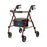 Freedom - 4 Wheel Rollator Burgundy Adjustable Height / Lightweight / Folding Aluminum Frame - MDS86825SLR
