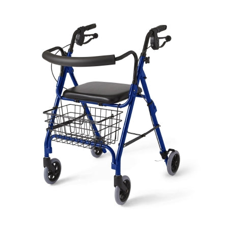 Guardian Deluxe - 4 Wheel Rollator Blue Adjustable Height / Folding - MDS86810B