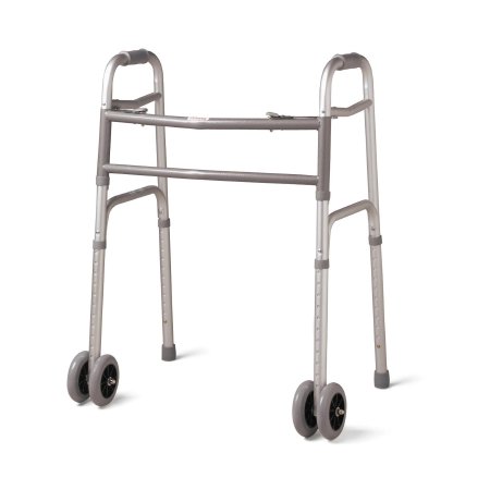 Standard - Bariatric Dual Release Walker Adjustable Height Aluminum Frame 500 lbs. Weight Capacity 33-1/2 to 43-1/2 Inch Height - MDS86410XWW