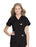 Landau Uniforms - Scrub Shirt Medium Black 2 Pockets Short Sleeve Female - 70224BLACKMEDIUM