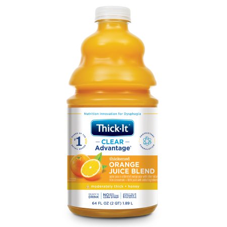 Thick-It Clear Advantage - Thickened Beverage 64 oz. Bottle Orange Flavor Ready to Use Honey Consistency - B479-A5044