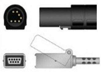 Sage Services Group Sage Services SpO2 Extension Cable 7-Pin Connector Monitor Side, 9-Pin Connector Sensor Side, 2.2m - E03-22