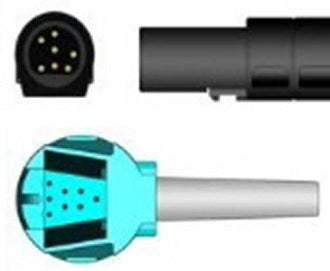 Sage Services Group Sage Services SpO2 Extension Cable 7-Pin Connector Monitor Side, 8-Pin Connector Sensor Side, 2.2m - E05X-22