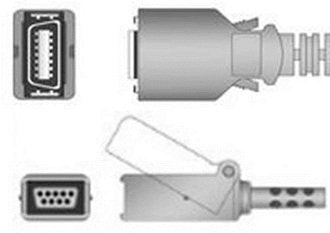 Sage Services Group Sage Services SpO2 Extension Cable Serial Connector Monitor Side, 9-Pin Connector Sensor Side, 3.0m - E06-30