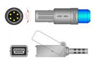 Sage Services Group Sage Services SpO2 Extension Cable 6-Pin Monitor Side, 9-Pin Connector Sensor Side, 2.2m - E067-22