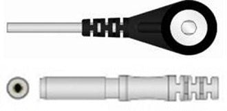 Sage Services Group Sage Services ECG Leadset DIN 1-Lead, Black, Snap, Unshielded, 0.9m - L11-01-29S-BL