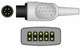 Sage Services Group Sage Services ECG Trunk Cable 6-Pin Connector Monitor Side, 3/5-Lead Shielded, 3.0 m - T04-05-30