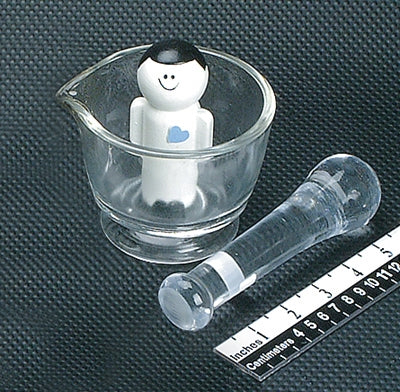 Health Care Logistics HCL Mortar and Pestle Hand Operated Clear - 3071