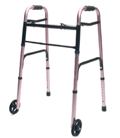 Graham-Field Lumex ColorSelect Dual Release Folding Walker Aluminum Frame 300 lbs. Weight Capacity 32 to 39 Inch Height - 716270PK-2