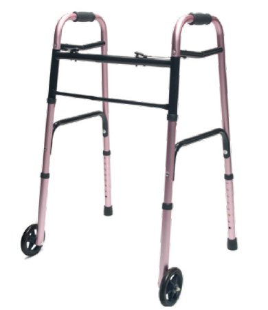 Lumex ColorSelect - Dual Release Folding Walker Adjustable Height Aluminum Frame 300 lbs. Weight Capacity 32 to 39 Inch Height - 716270PK-2