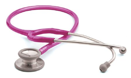 American Diagnostic Corp Adscope 603 Classic Stethoscope Metallic Raspberry 1-Tube 22 Inch Tube Double Sided Chestpiece - 603MRS