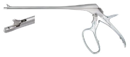 Miltex - Biopsy Forceps Townsend 7-3/4 Inch Length OR Grade German Stainless Steel NonSterile w/Lock Pistol Grip Handle with Spring Straight 2 X 4 mm Mini Bite with Single Tooth on Lower Jaw - 301445WL