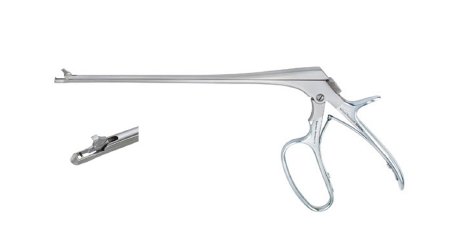 Miltex - Biopsy Forceps Baby Tischler 7-3/4 Inch Length OR Grade German Stainless Steel NonSterile w/Lock Pistol Grip Handle with Spring 2.3 X 4 mm Mini Bite with Single Tooth on Both Jaws - 301462WL