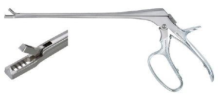 Miltex Miltex Biopsy Forceps Tischler-Kevorkian 7-3/4 Inch OR Grade Stainless Steel (German) NonSterile w/Lock Pistol Grip Handle w/Spring 3 X 9.5 Rectangular Bite w/Single Tooth on Lower Jaw - 301464WL