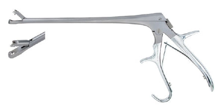 Miltex MeisterHand Biopsy Forceps Burke 7-3/4 Inch Surgical Grade Stainless Steel (German) NonSterile w/Lock Pistol Grip Handle w/Spring Straight 3 X 4.5 mm Oval Bite w/Single Tooth Jaws - H301443WL