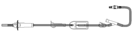 ICU Medical 20 Drops / mL Drip Rate 92 Inch Tubing 1 Port - B30063