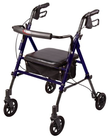Step 'N Rest - 4 Wheel Rollator Dark Blue Adjustable Height / Folding Aluminum Frame - FGA22300 0000