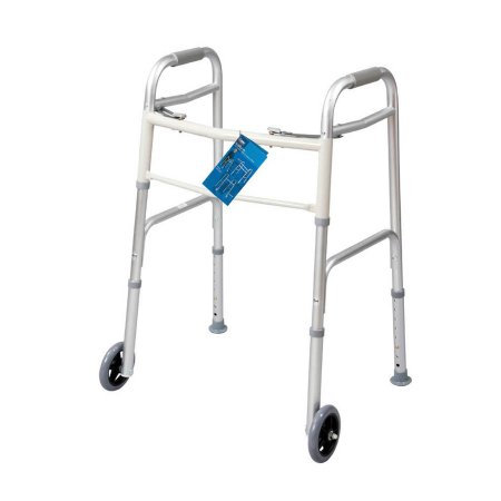 Carex - Dual Release Folding Walker Adjustable Height Aluminum Frame 300 lbs. Weight Capacity 31-3/4 to 37-3/4 Inch Height - FGA84790 0000