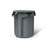 Rubbermaid Can Trash Brute Rsn 10Gal Integrated Cinches Vnt/Rnd Hndl Gray Round 6/Ca - FG261000GRAY
