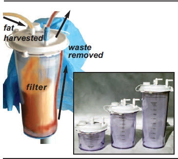 Shippert Medical Technologies Tissu-Trans FiltrOn Canister 250 mL Snap-On Lid - 3-TT-FILTRON 250