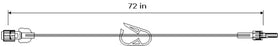 ICU Medical Extension Set 72 Inch Tubing Without Port DEHP-Free - B2011