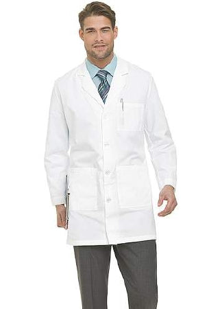 Landau Uniforms - Lab Coat White Size 44 / Tall Mid Length Reusable - 3124WWVC44L