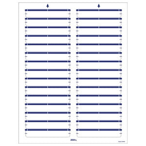 Tabbies - Blank Label Printer Label Blue, White Thermal Transfer 2/3 X 3-7/16 Inch - 49437