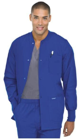 Landau Uniforms - Warm-Up Jacket Royal Blue Large Hip Length Reusable - 7551BEPLG