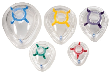 Vyaire Medical Vital Signs Anesthesia Face Mask Elongated Style Child User Size 4 Hook Ring - 4840VS