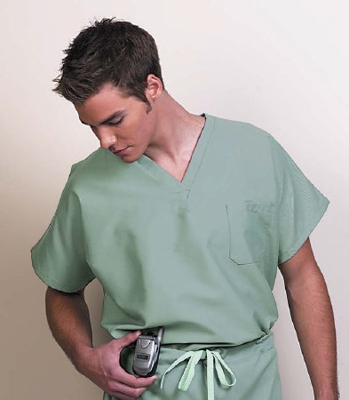 Fashion Seal Uniforms - Scrub Shirt 4X-Large Cobalt 1 Pocket Short Sleeve Unisex - 78720-4XL
