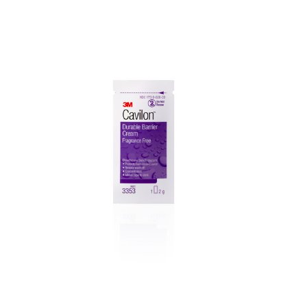 3M Cavilon Skin Protectant 2 Gram Individual Packet Unscented Cream CHG Compatible - 3353