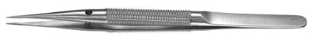 Padgett - Micro Suture Forceps 6 Inch Length Surgical Grade Stainless Steel NonSterile NonLocking Round Thumb Handle Straight 0.3 mm Wide Tips with Tying Platform - PM-4860