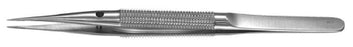 Miltex Padgett Micro Suture Forceps 6 Inch Surgical Grade Stainless Steel NonSterile NonLocking Round Thumb Handle Straight 0.3 mm Wide Tips w/Tying Platform - PM-4860