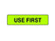 Shamrock Scientific Pre-Printed Label Instructional Label USE FIRST Fluorescent Chartreuse 5/16 X 1-1/4 Inch - UPCR-1054
