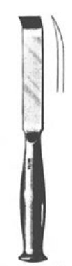 Miltex Miltex Osteotome Smith-Petersen 1-1/4 Inch Curved Blade OR Grade Stainless Steel (German) NonSterile 8 Inch Length - 27-542