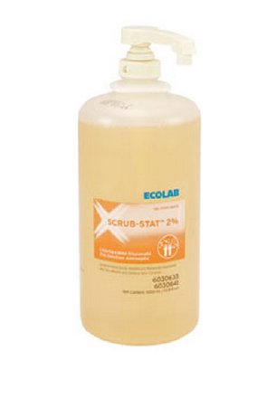 Ecolab Scrub-Stat 2% Surgical Scrub 1000 mL Pump Bottle 2% CHG (Chlorhexidine Gluconate) - 6030633