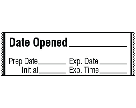 Shamrock Scientific Pre-Printed Label Anesthesia Label DATE OPENED _____ / Prep Date _____ Exp. Date _____ / Initial _____ Exp. Time _____ White 1/2 X 500 Inch - SA-3215-EXP
