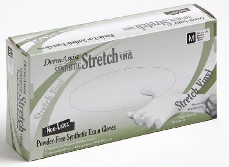 Innovative Healthcare Corporation DermAssist Exam Glove Large NonSterile Stretch Vinyl Standard Cuff Length Smooth Ivory Not Chemo Approved - 162300
