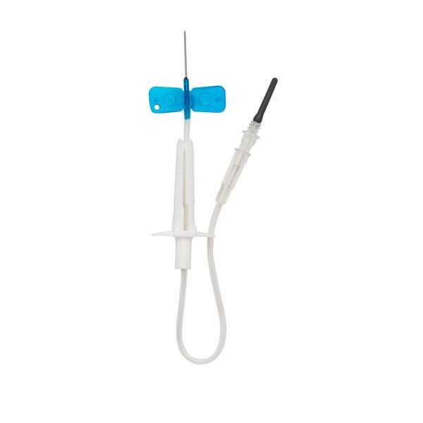 Myco Medical Supplies Blood Collection Set Vaku-8 Plus 8" Tubing 23Gx3/4" Safety Blue 100/Box, 10 Bx/Ca - SVMSP-23