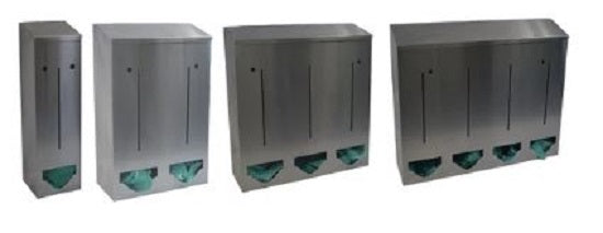 Omnimed Stainless Steel Bulk PPE Dispensers (Single, Double, Triple & Quad Options)