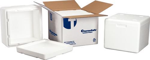 Thermosafe - Insulated Shipper ThermoSafe 4-1/4 X 5-1/2 X 6-1/4 Inner, 7-1/2 X 8 X 9 Inch Outer Dimensions For Protection of Frozen, Refrigerated, Ambient Specimens - 609UPS