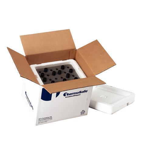 Thermosafe - Insulated Vial Shipper ThermoSafe 6 X 7 X 8 Inch 24 Vials For shipping frozen and refrigerated vials - 413-C24