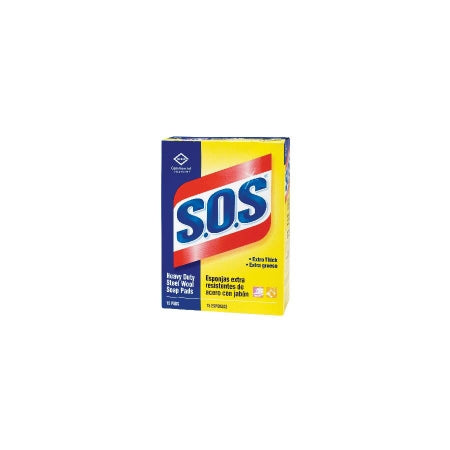 Saalfeld Redistribution S.O.S. Scouring Pad Heavy Duty Silver NonSterile Steel Wool Reusable - 88320
