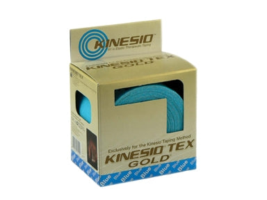 Fabrication Enterprises Kinesio Tex Gold Kinesiology Tape Water Resistant Cotton 2 Inch X 5-1/2 Yard Blue NonSterile - 24-4912