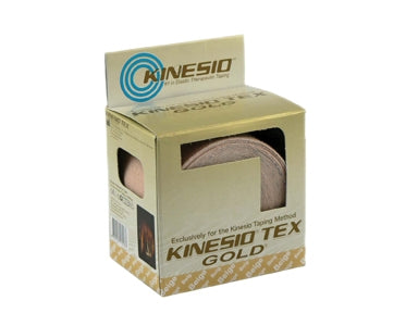 Fabrication Enterprises Kinesio Tex Gold Kinesiology Tape Water Resistant Cotton 1 Inch X 5-1/2 Yard Beige NonSterile - 24-4900