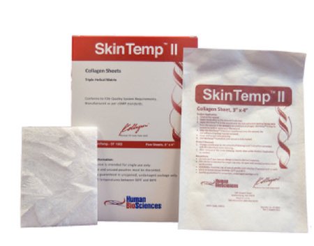 SkinTemp II - Collagen Dressing Without Border Collagen 3 X 4 Inch 5 Count - ST-1002