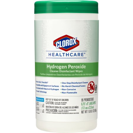 Saalfeld Redistribution Clorox Healthcare Surface Disinfectant Cleaner Peroxide Based Wipe 95 Count Canister Disposable Unscented - 30824