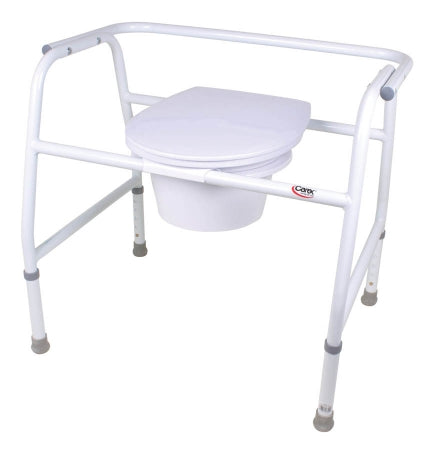 Apex-Carex Healthcare Carex Bariatric Commode Chair Fixed Arm Steel Frame 19-3/4 to 23-3/4 Inch Height - FGB35511 0000