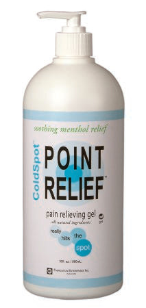 Point Relief ColdSpot - Topical Pain Relief 0.06% - 12% Strength Menthol / Methyl Salicylate Topical Gel 32 oz. - 11-0711-1